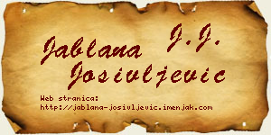 Jablana Josivljević vizit kartica